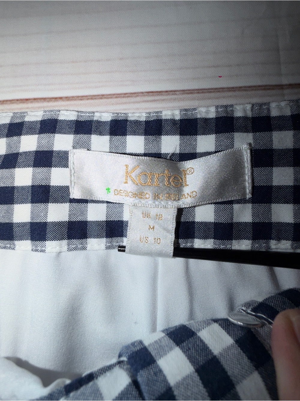 Kartel Navy & White Gingham Skort Size Medium| Perfect for Vacation| Casual - Picture 3 of 11